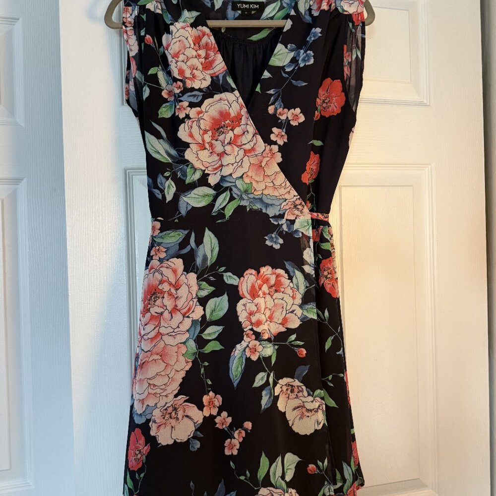Yumi Kim Navy Floral Dress, Size Small